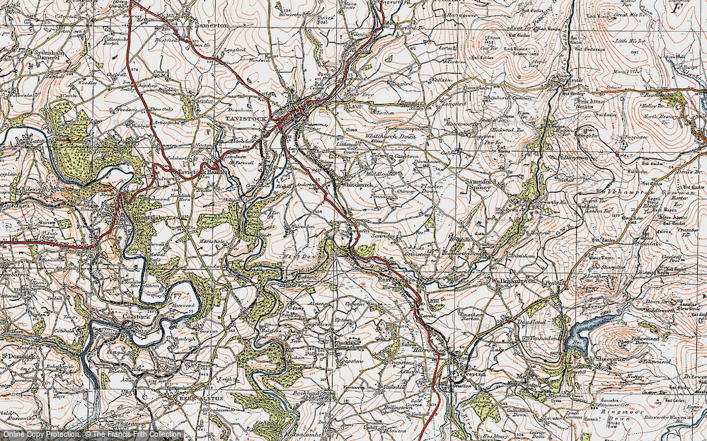 Old Map of Grenofen, 1919 in 1919