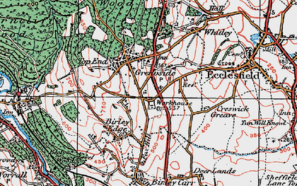Old map of Birley Stone, The in 1923
