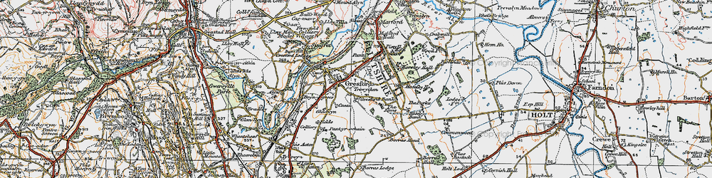 Old map of Gresford in 1924