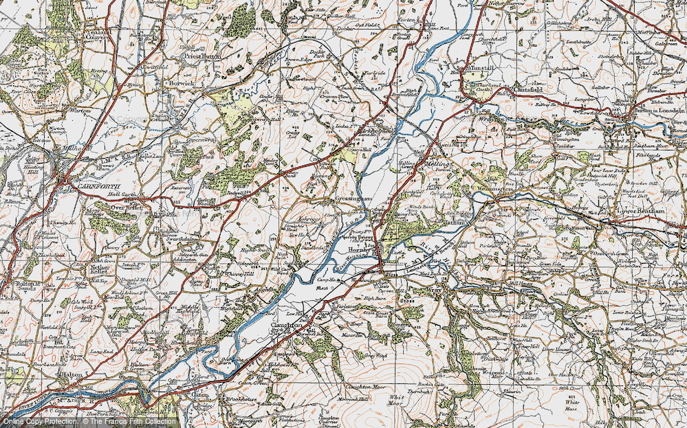 Old Map of Gressingham, 1924 in 1924