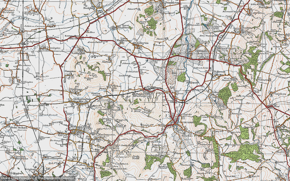 Old Map of Gretton, 1919 in 1919