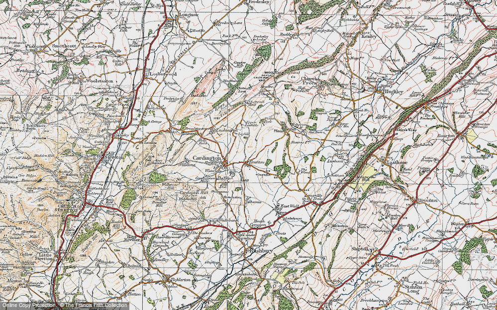 Old Map of Gretton, 1921 in 1921