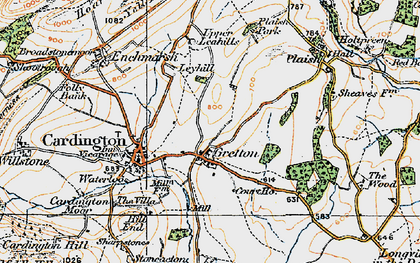 Old map of Gretton in 1921