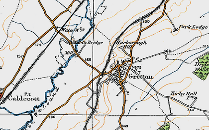 Old map of Gretton in 1921