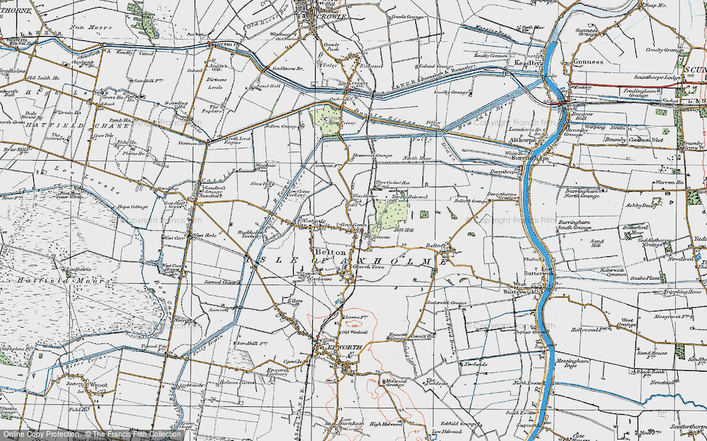 Old Map of Grey Green, 1923 in 1923