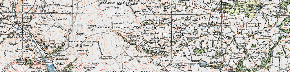 Old map of Greygarth in 1925
