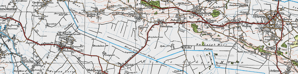 Old map of Greylake Fosse in 1919