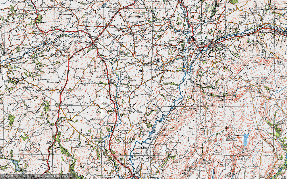 Old Map of Greynor-isaf, 1923 in 1923