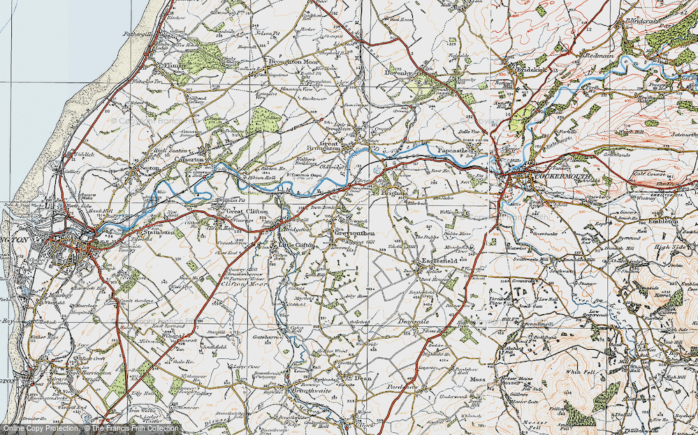 Old Map of Greysouthen, 1925 in 1925