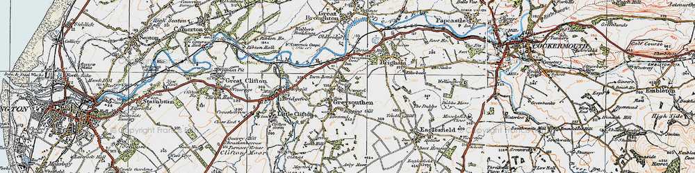 Old map of Greysouthen in 1925