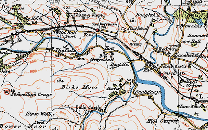Old map of Bent Ho in 1925