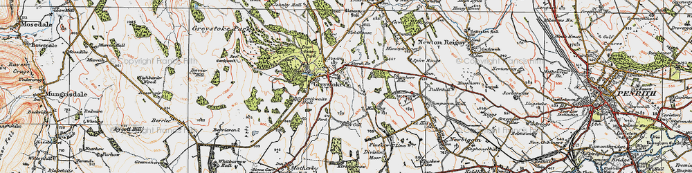 Old map of Bunkers Hill in 1925