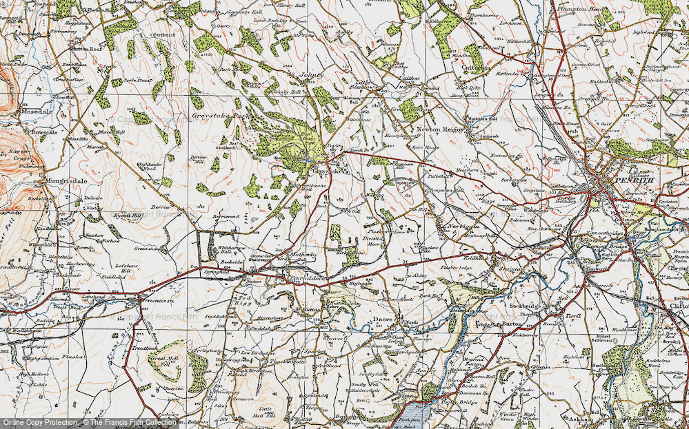 Old Map of Greystoke Gill, 1925 in 1925
