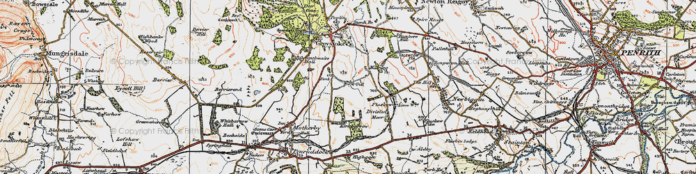 Old map of Greystoke Gill in 1925