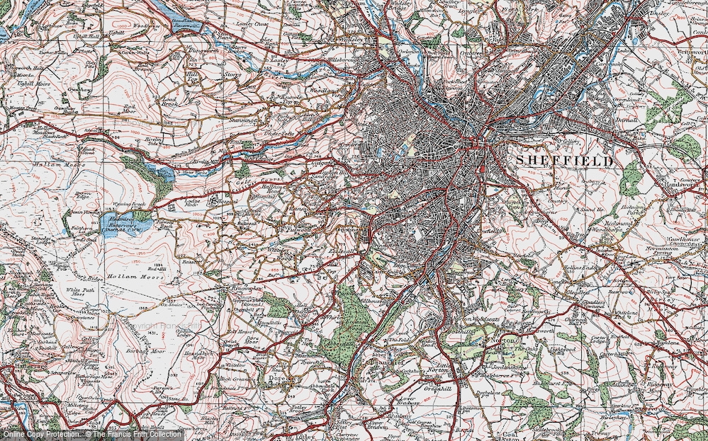 Old Map of Greystones, 1923 in 1923