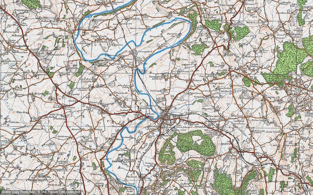 Old Map of Historic Map covering Netherton in 1919