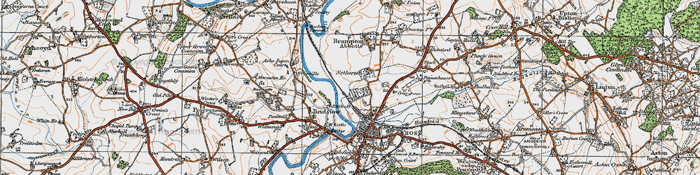 Old map of Netherton in 1919