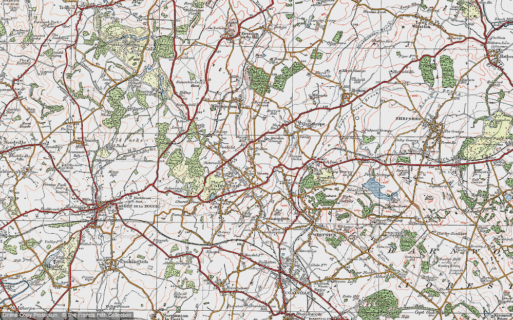 Old Map of Griffydam, 1921 in 1921