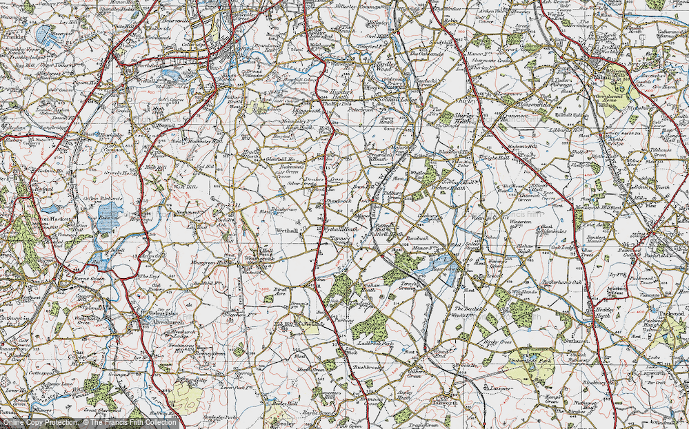 Old Map of Grimes Hill, 1921 in 1921