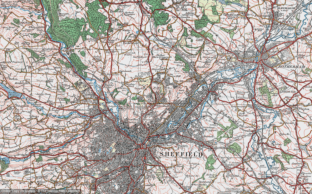Old Map of Grimesthorpe, 1923 in 1923
