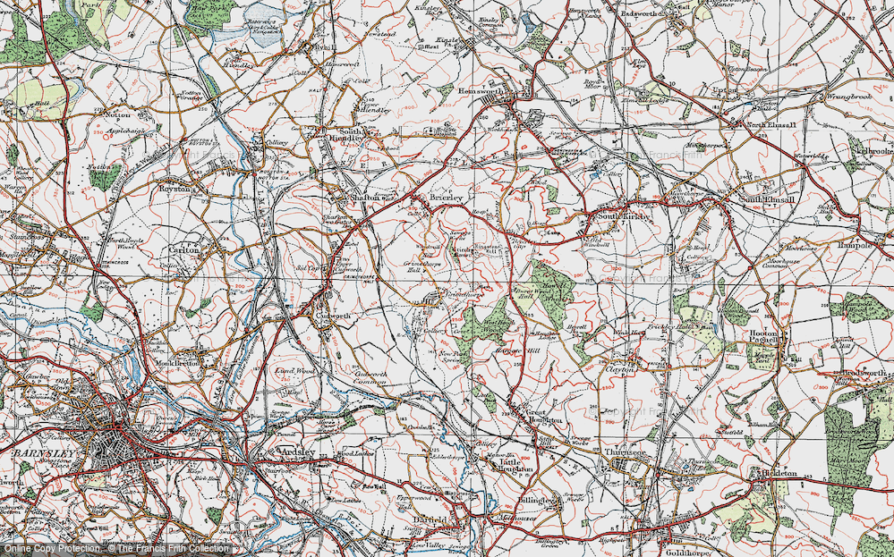 Old Map of Grimethorpe, 1924 in 1924