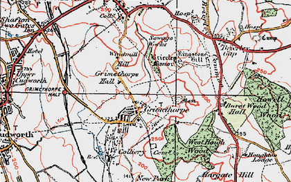 Old map of Grimethorpe in 1924