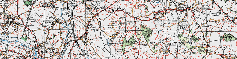 Old map of Burntwood Hall in 1924