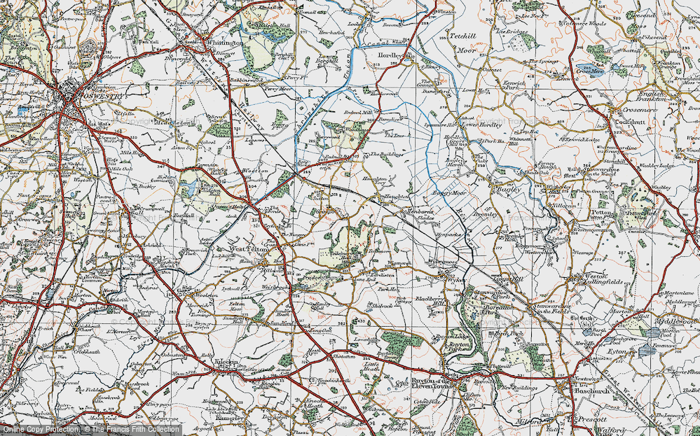 Old Map of Grimpo, 1921 in 1921