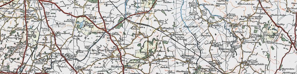 Old map of Grimpo in 1921