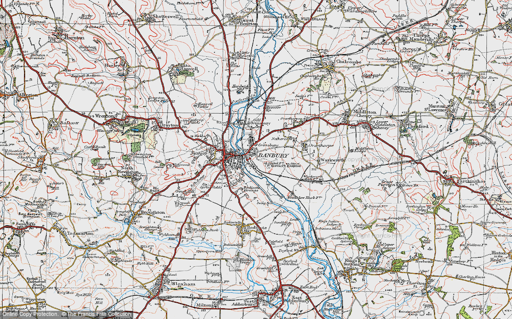 Old Map of Grimsbury, 1919 in 1919