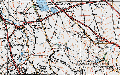 Old map of Grimshaw in 1924