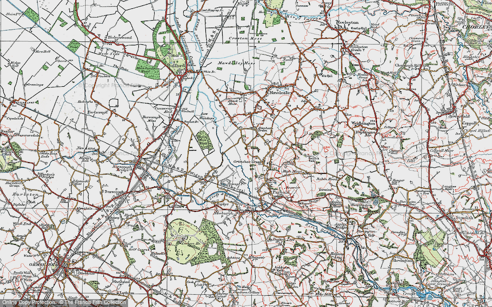 Old Map of Grimshaw Green, 1923 in 1923