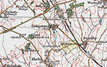Old map of Grimston in 1921