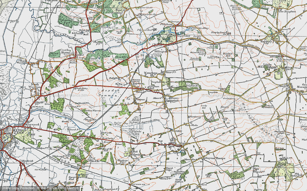 Old Map of Grimston, 1921 in 1921