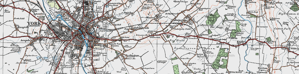 Old map of Grimston in 1924