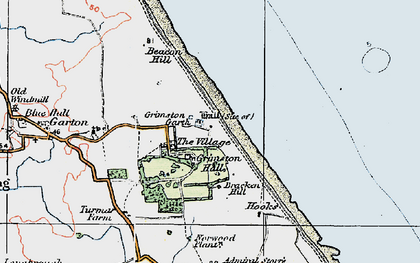 Old map of Grimston Garth in 1924