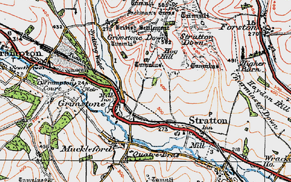 Old map of Grimstone in 1919