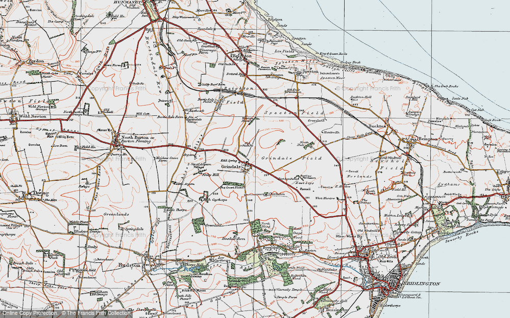 Old Map of Historic Map covering Argham in 1924