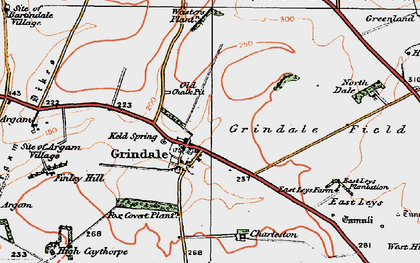 Old map of Grindale in 1924