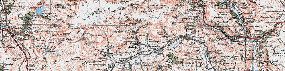 Old map of Blackden Brook in 1923