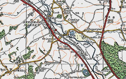 Old map of Bosmere Hall in 1921
