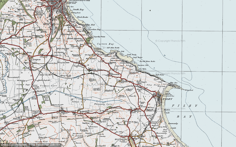 Old Map of Gristhorpe, 1925 in 1925