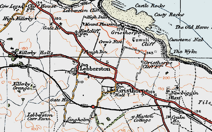 Old map of Lebberston Cliff in 1925