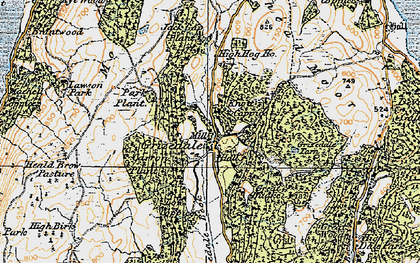 Old map of Bogle Crag in 1925