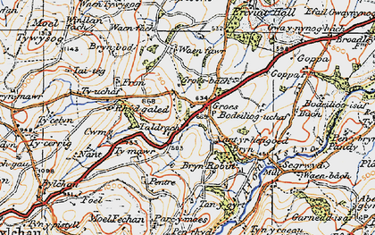 Old map of Groes in 1922