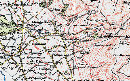 Old map of Moel Arthur in 1924