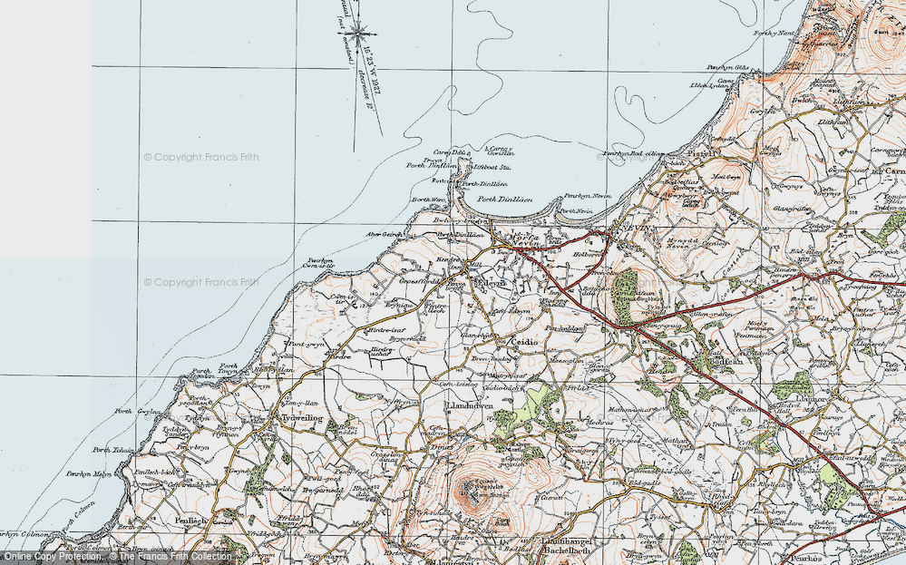 Old Map of Groesffordd, 1922 in 1922