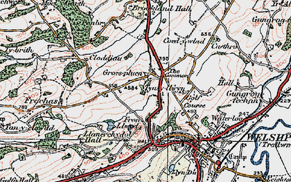 Old map of Groespluan in 1921