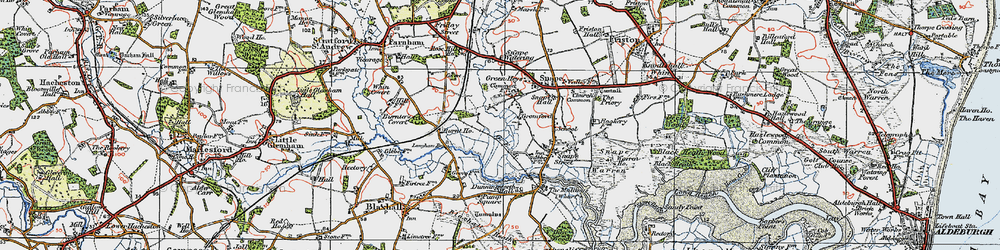 Old map of Langham Br in 1921
