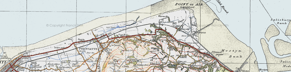 Old map of Tyn-y-Morfa in 1922